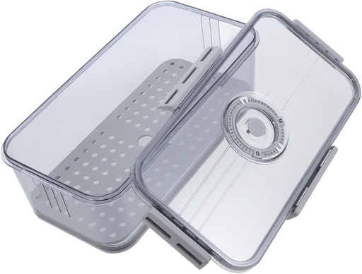 [BRSREEIKBAPRSD3H] Bread Storage Box Airtight Seal Fridge Storage Containers Snack Holder for Fruits Vegetables and Bread