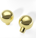 30 Pack Gold Cabinet Knobs Kitchen Cabinet Knobs Bifold Door Knob Polished Gold Dresser Drawer Knob Large Round Ball Hardware Single Hole