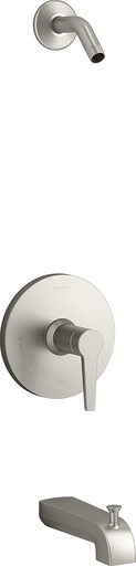 [BRSWGBQ3CQHWAFLO] Kohler Pitch Rite-Temp bath and shower trim set, less showerhead