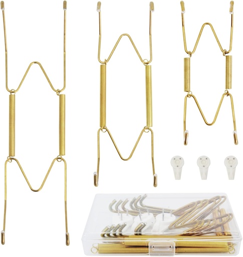 [BRSROCAZPN6WGCI3] 4/6/8 Inch Plate Hangers for The Wall Plate Hangers 3 Pack Plate Wall Hangers for Display Invisible Decorative Plate Hooks for Hanging Stainless Steel