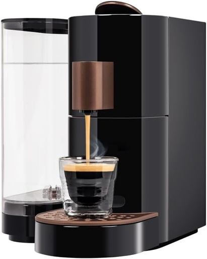 [BRSWGCQTBMCQ43DH] K-FEE® Twins II Single Serve Coffee, Espresso, Milk Machine (Black/Copper) | Compatible with Starbucks® Verismo*