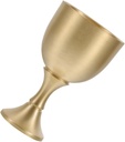 IMIKEYA 30ml Mini Chalice Goblet Brass Shot Glass Holy Water Cup for Church Wedding Stage Production