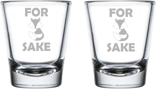 [BRSRMZAYBMGWODTO] MIP Set of 2 Shot Glasses 1.75oz Shot Glass For Fox Sake