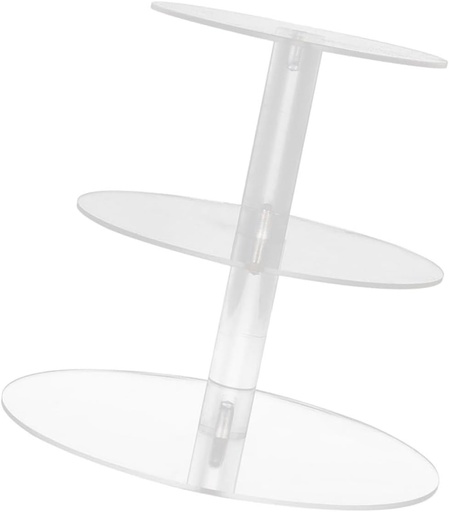 [BRSRAGL5BB5QOE3D] Sturdy Acrylic Cake Display Stand Triple Tier Cake and Cupcake Holder Perfect for Parties Weddings Birthdays