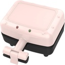 Sandwich Maker Waffle Maker Household Kids Friendly Baking Tool Nonstick with Indicator Light Deep Cooking Plates Small Electric Grill, pink