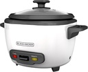 Black+Decker 2-in-1 Rice Cooker and Food Steamer, 16 Cup (7 Cup Uncooked), White, RC516C