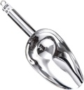 Sosoport Stainless Steel Ice Scoop Multi-Purpose Kitchen Tool for Ice Flour Ergonomic Handle for Parties and Buffets