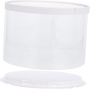 4Pcs Clear Cake Boxes with Lids Cake Carrier for Transport Storage Display for Weddings Birthdays Events Transparent Bakery Packaging