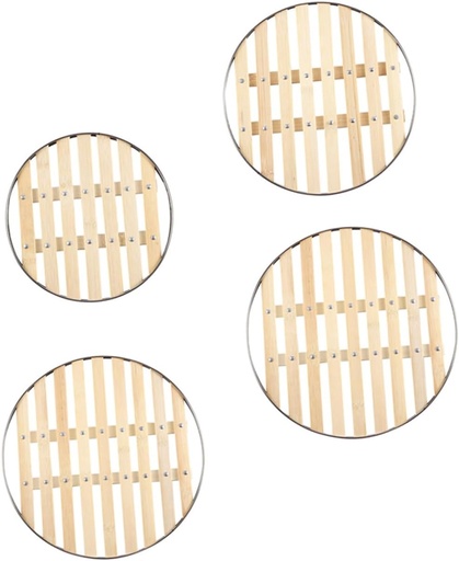 [BRSRAHALB4AWKE35] 4pcs Steaming Rack Set Food Steamer Holder for Cooking Easy to Clean Resistant Edging for Home Use