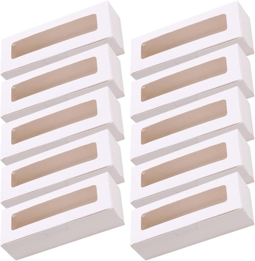 [BRSREZIZA4IBU3LV] 20pcs Mung Bean Cake Packaging Box Window Cake Box for Baking Desserts